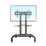 pedestal para tv 32 a 75 pulgadas con ruedas, soporte para tv con ruedas base móvil resistente, pedestal tv ajustable altura 32 75 pulgadas, base móvil para smart tv con ruedas bloqueo, pedestal para tv led oled qled con soporte vesa